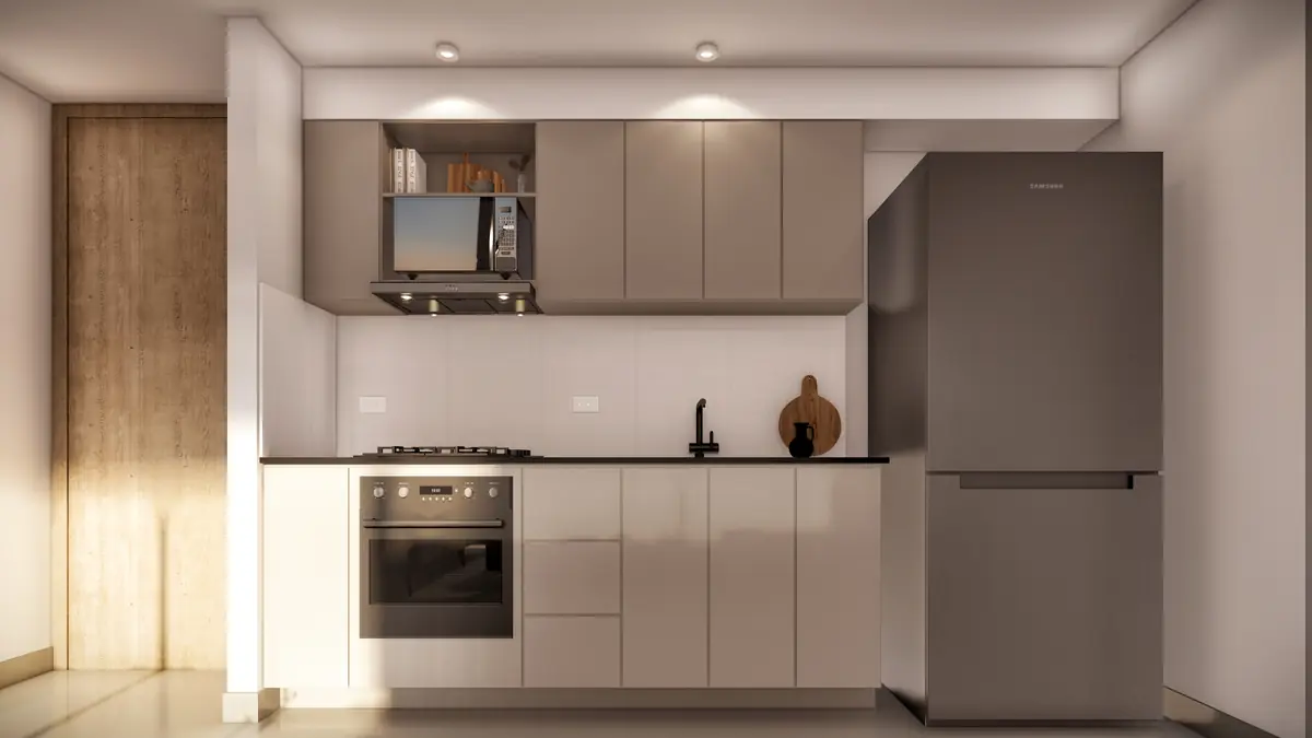 Render de cocina
