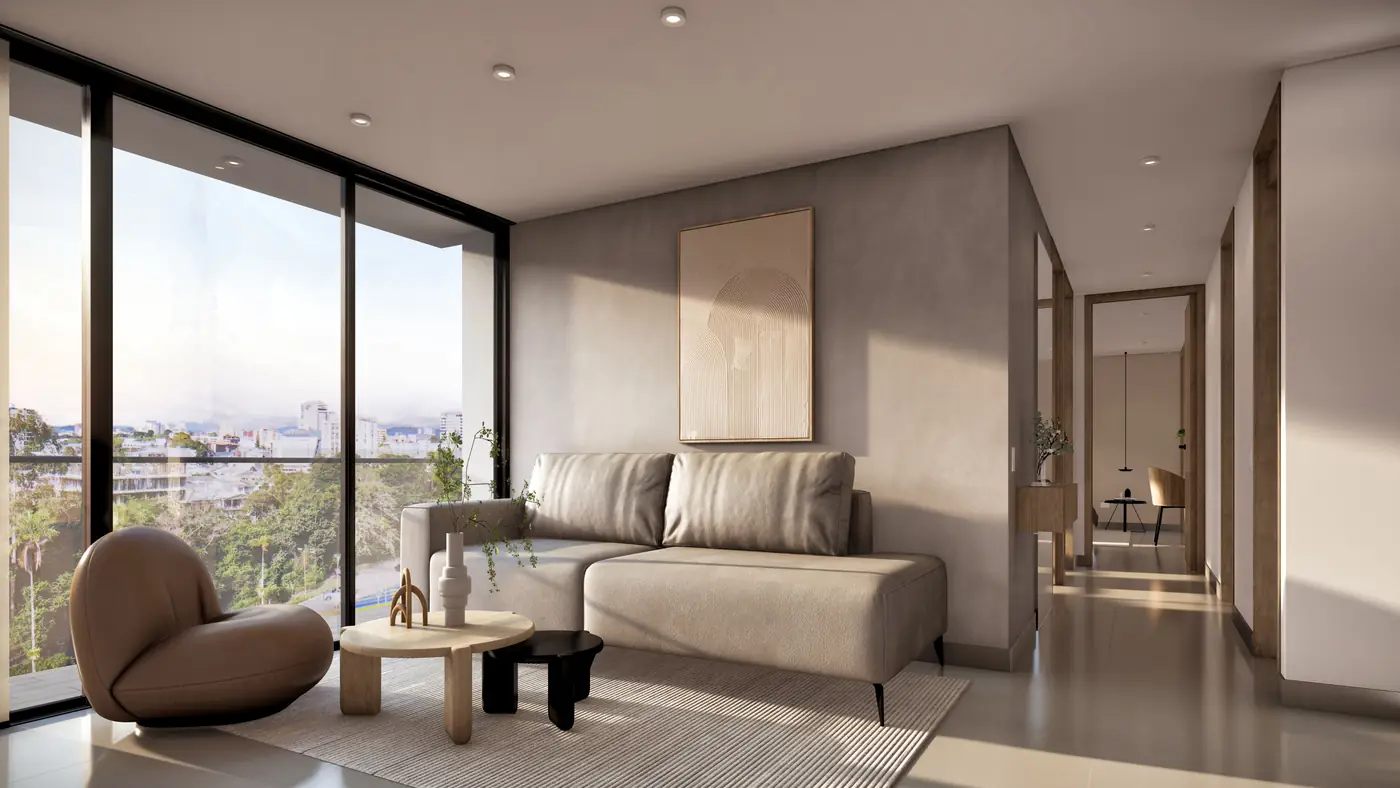 Render de sala-comedor